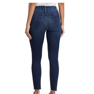 MOTHER Looker High-Rise Ankle Fray Skinny Jeans in Tongue And Chic